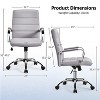 Yaheetech Mid-Back Office Chair with Arms 360° Swivel PU Leather Office Executive Chair - 3 of 4