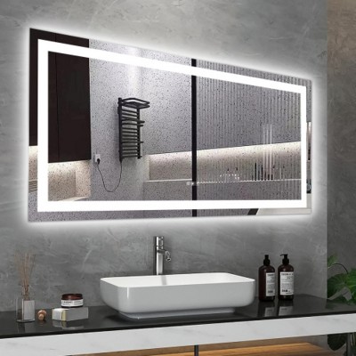 60"×32" LED Bathroom Vanity Mirror with Lights, Anti-Fog Wall Mounted Mirror with Dimmable Touch Switch for Bathroom-The Pop Home