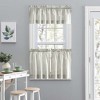 Ellis Curtain Plaza Classic Ticking Stripe Printed on 1.5" Rod Pocket Natural Ground Tailored Valance 58" x 15" Sage - 3 of 4