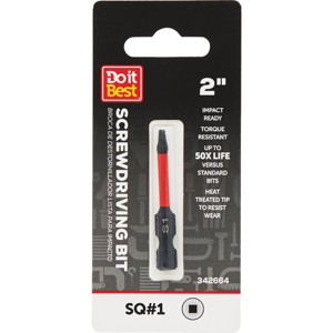 Do it Best  2 In. Square #1 Impact Ready Screwdriver Bit QJDIB-SC-014 - 1 of 2