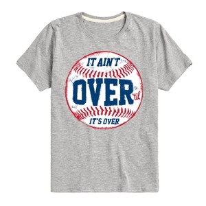 Boys' - Instant Message - It Ain't Over Baseball Short Sleeve Graphic T-Shirt - 1 of 4
