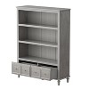 Famapy Retro Gray Kitchen Pantry Cabinet with 3 Open Shelves and 4 Drawers,Sideboard Buffet Table,Kitchen & Dining Storage  Organizer - 3 of 4