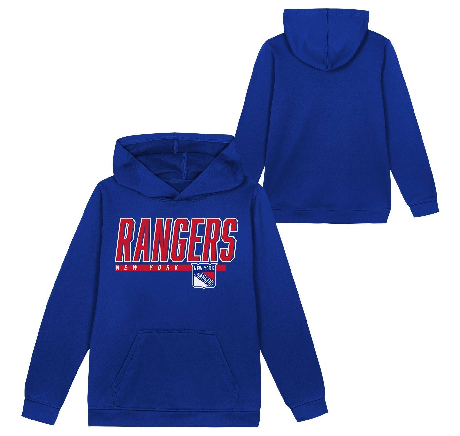 NHL New York Rangers Boys' Poly Fleece Hooded Sweatshirt