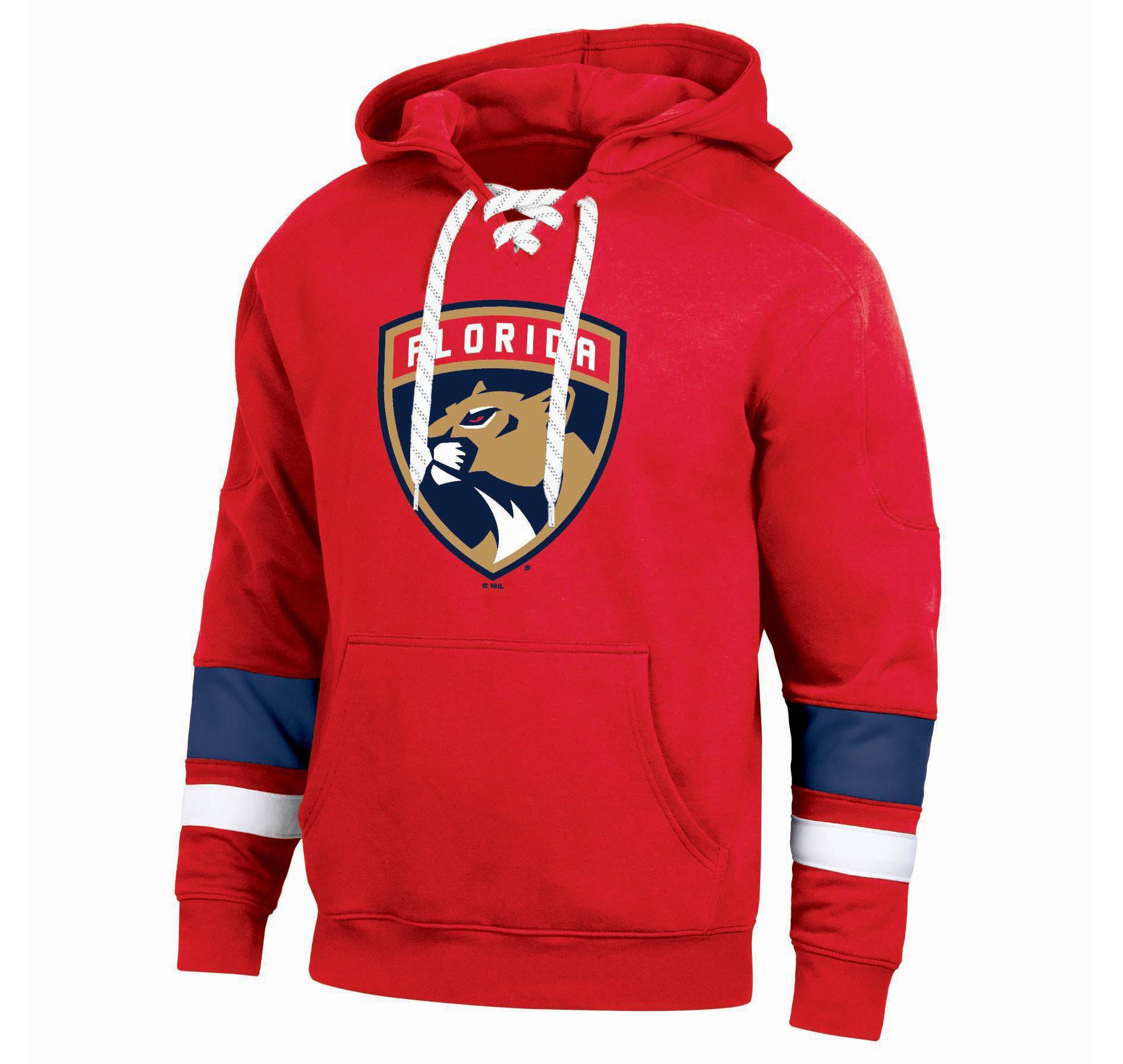 NHL Florida Panthers Men's Long Sleeve Hooded Sweatshirt with Lace