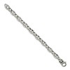 Black Bow Jewelry Men's 10mm Stainless Steel Anchor Link Chain Bracelet, 8.25 Inch - 2 of 4