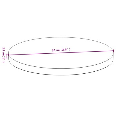 Round Bamboo Table Top with Varnish Finish, 11.8" Diameter