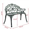 MOEPISY Aluminum Patio Outdoor Garden Bench Chair Loveseat - 3 of 4