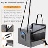 Removable Backseat Dog Hammock with Breathable Mesh,Dog Car Seat,Portable Foldable Waterproof Pet Travel Bags, for Car SUV Truck Back Seat Grey - 4 of 4
