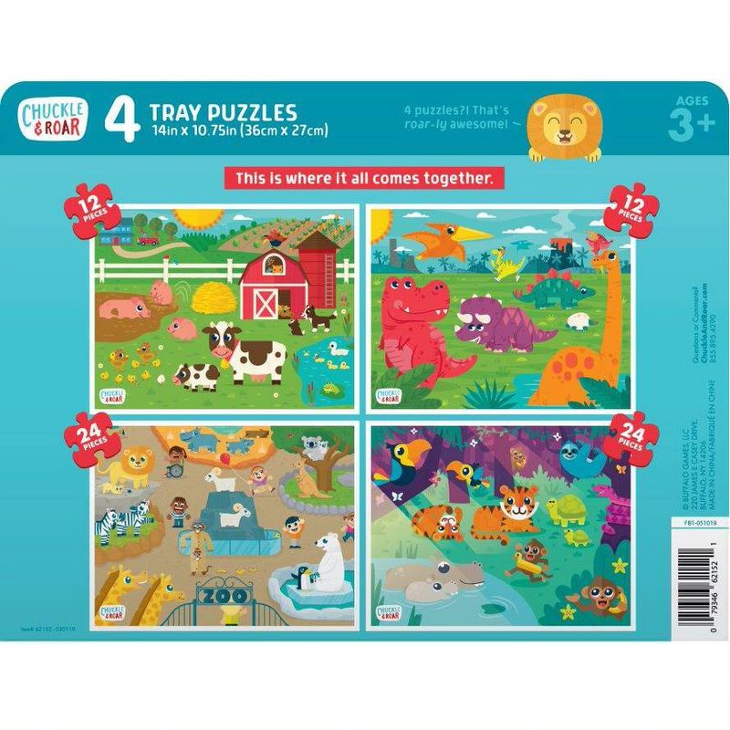 Chuckle &#38; Roar Tray Kids Puzzles 4pk, 3 of 10