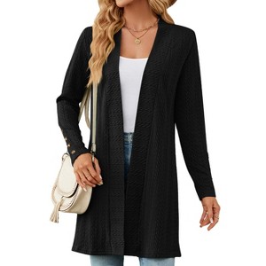 Women's Cardigans Casual Lightweight Long Sleeve Open Front Cardigan Sweaters for Women - 1 of 4