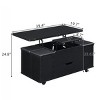 Modern Lift-Top Coffee Table with Storage and Stools, Multifunctional Mobile Center Table for Small Living Rooms or Apartments - Panipeachy - 4 of 4
