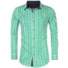 Men's Long Sleeve Plaid Contrast Collar Cuff Button-Down Chest Pocket Lightweight Shirt - 2 of 4