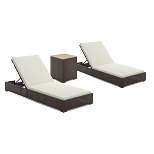Palm Springs 3pc Outdoor Set with Chaise Lounge Chairs & Side Table - Home Styles