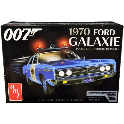 Skill 2 Model Kit 1970 Ford Galaxie Police Car "Las Vegas Police" "Diamonds Are Forever" (1971) Movie 7th in the James Bond 007 Series 1/25 Scale AMT