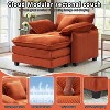 40''W Comfy Cloud Sofa Armchair - Corduroy Oversized Chair & Ottoman Set, Plush Upholstery & Extra Deep Seat for Small Apartment Living Rooms - 2 of 4