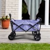 FURNIinspire Outdoor Serving Carts 220Lbs Collapsible Folding Beach Wagon Cart Wagons Carts Heavy Duty Foldable, Purple, 35.43"*23.47"*22.44" - 4 of 4