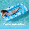 Sloosh Pool Tanning Adult Pool Float Inflatable Pool Lounger with Blue Leaf Design - Cozy, Trendy, and Perfect for Relaxation - 2 of 4