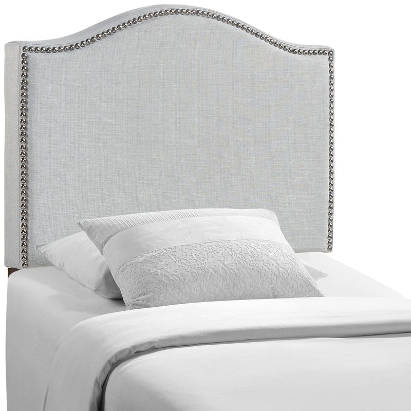 Twin Curl Nailhead Upholstered Headboard Sky Gray - Modway, 4 of 8