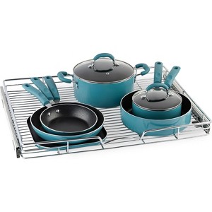 Hold N' Storage - Pull out Cabinet Organizer with Steel Metal Chrome Finished and 21 Inch Depth - 1 of 4