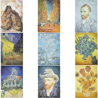 Vincent Van Gogh Art Poster Collection for Office, Dorm, Bedroom, 13x19 in, 20 Pack
