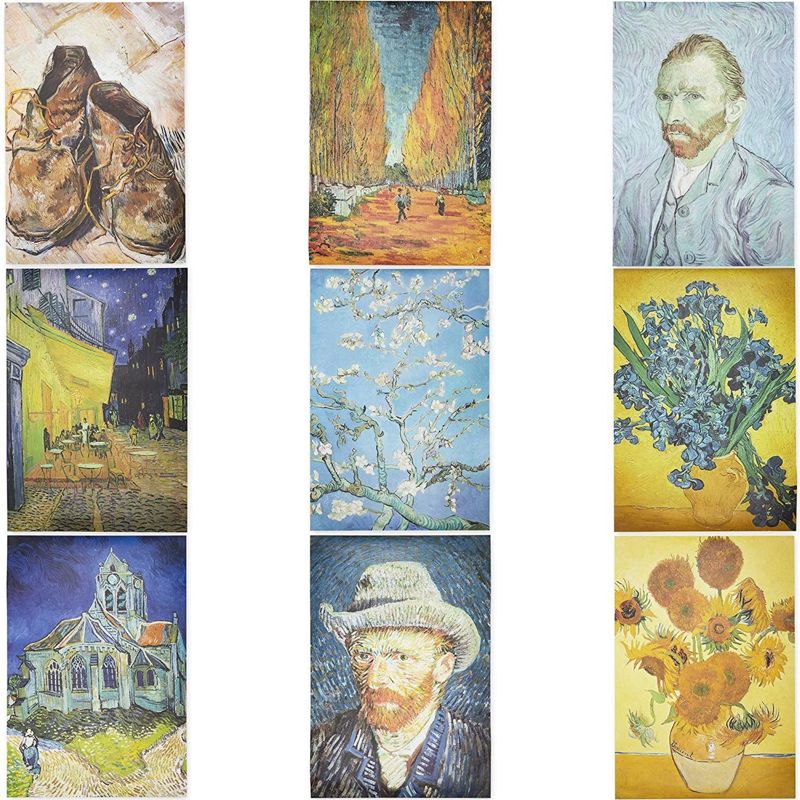 The Gifted Stationary 20 Pack Vincent Van Gogh Artist Posters for Office, Dorm, Apartment, 13x19 in, 3 of 7