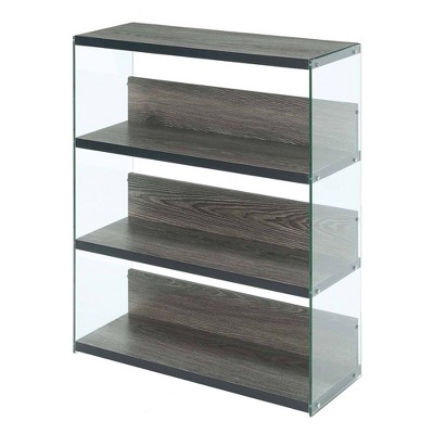 40.25" SoHo 4 Tier Wide Bookcase Weathered Gray - Breighton Home