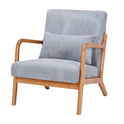 Hrinhom 28.7" W Modern Armchair, Living Room Accent Chairs With Lumbar Pillow