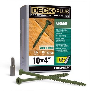 Deck Plus No. 10 X 4 in. L Green Star Flat Head Exterior Deck Screws 1 lb - 1 of 1