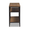 Caribou Rustic Industrial Style Oak Wood and Metal Finished Console Table Black - Baxton Studio: Entryway Furniture, MDF Frame - 3 of 4
