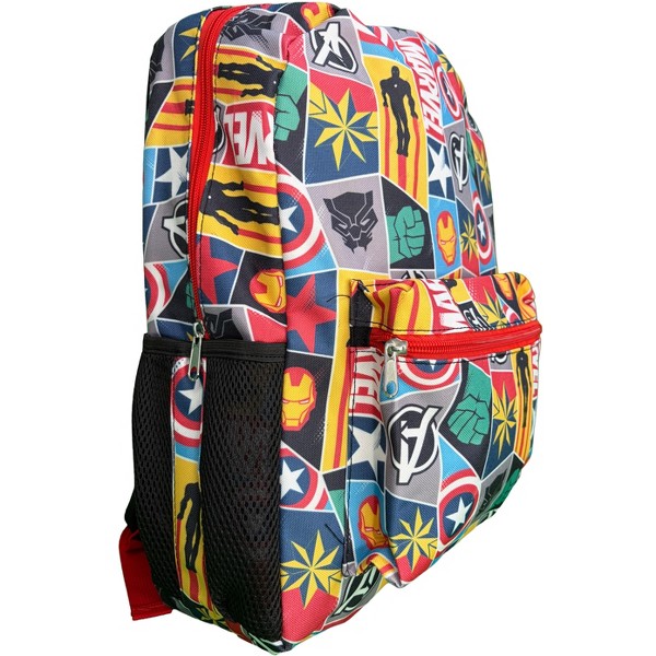 Mochila escolar Marvel de nylon de 16" para niños con bolsillo frontal 3