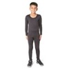 Everyday Kids Thermal Underwear Set – Long Johns Base Layer Top & Bottom, Microfleece, Moisture-Wicking, Cold Weather Wear, Black - 2 of 4