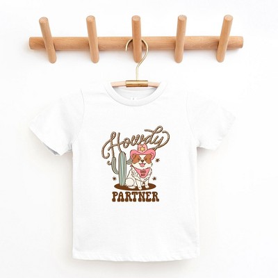 The Juniper Shop Howdy Partner Dog Toddler Short Sleeve Tee