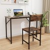 Tangkula Set of 2 Dining Chairs w/Metal Legs Slanted Back Wide Seat for Living Room - 3 of 4