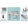 Fortune Candy 39.3" Stainless Steel Kitchen Sink with Faucet - Free Standing Single Bowl Commercial Sink Set, Strainer & Shelf for Indoor/Outdoor - 4 of 4