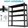VYNXARIA 72.05" Tall Black Metal Shelving Unit with 5 Removable Dividers - Heavy-Duty Storage Solution for Garages, Kitchens, and Offices - 4 of 4