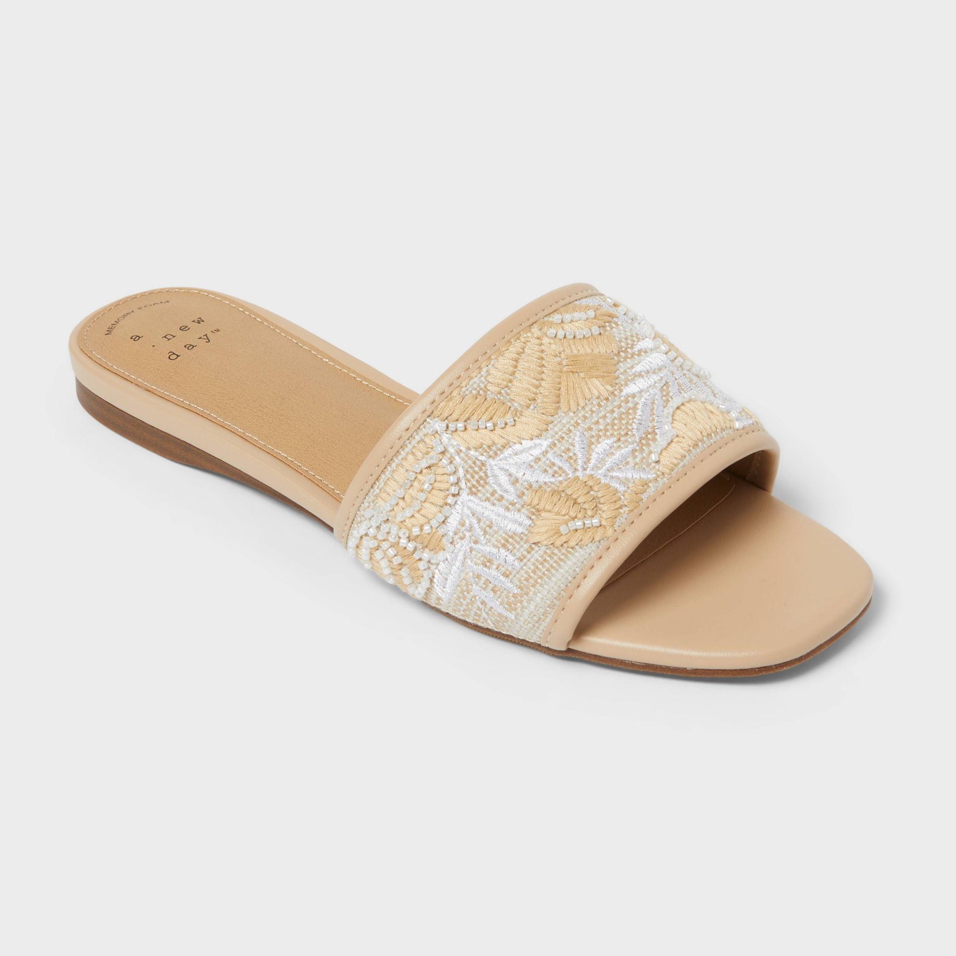 Women’s Elain Sandals with Memory Foam Insole - A New Day™ Natural