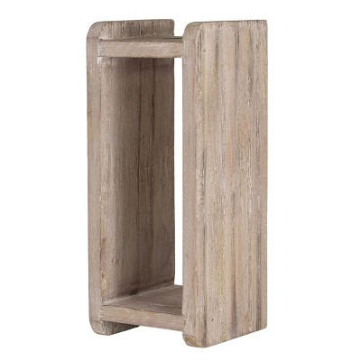 Natural Wood Wine Bottle Holder - Foreside Home & Garden