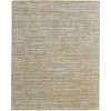 Yellow and Ivory Abstract Hand Woven Area Rug - 4 of 4
