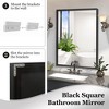 40" x 30" Bathroom Mirror, 40” x 30” Rectangular Wall Mirror, Wall-mounted Square Angle Metal Frame Beveled Vanity Mirror - 3 of 4