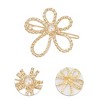 Unique Bargains Women's Grace Bow Tie Star Hair Clips Gold Tone Silver Tone 5 Pcs - 3 of 3
