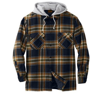 Boulder Creek by KingSize Men's Big & Tall Removable Hooded Shirt Jacket