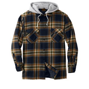 Boulder Creek by KingSize Men's Big & Tall Removable Hooded Shirt Jacket - 1 of 4