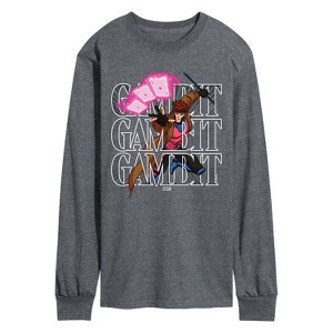 Men's - Marvel - X-Men Gambit Stack Long Sleeve Graphic T-Shirt - 1 of 4