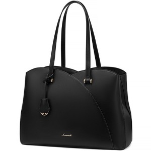 Laptop Tote Bag for Women, Work Bags Laptop Bag Teacher Tote Bag, Leather Computer Bag - 1 of 4