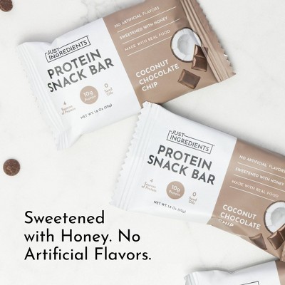 Just Ingredients Coconut Chocolate Chip Protein Snack Bars - 10g Protein - 12ct/21.6oz