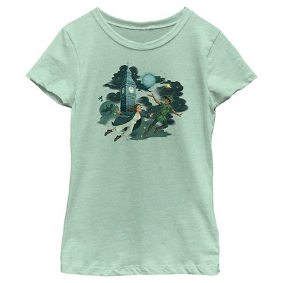 Girl's Peter Pan & Wendy Animated Flying Scene T-shirt : Target