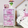 Sorbus Nightstand with 3 Drawers - Steel Frame, Wood Top & Easy Pull Fabric Bins - Perfect for Home, Bedroom, Office & College Dorm - 2 of 4