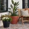 Bloem Rolled Rim Round Resin Planter Pot with Optional Knockout Drainage - 2 of 4