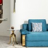 Modern Small Round End Tables with Stone Top and Steel Legs, Side Table for Living Room, Apartment or Small Spaces–The Pop Home - 3 of 4