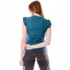 Women's Ruffle Cap Sleeve Ribbed Knit Top - WISHLIST - 3 of 3